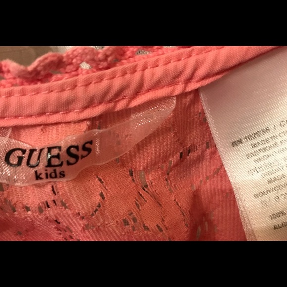 Guess Girl’s Pink Dress with Lace Detail Size 6X - Picture 4 of 5
